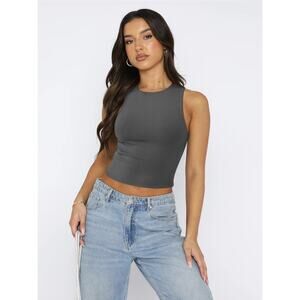Breezy Round Neck Cropped Tank